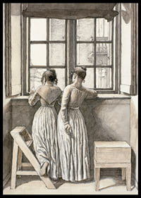 At A Window In The Artist’s Studio By Christoffer Wilhelm Eckersberg-8