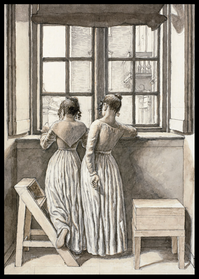 At A Window In The Artist’s Studio By Christoffer Wilhelm Eckersberg-12