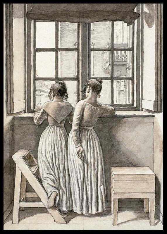 La o fereastră în atelierul artistului de Christoffer Wilhelm Eckersberg-12