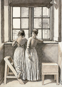 At A Window In The Artist’s Studio By Christoffer Wilhelm Eckersberg-9