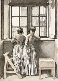 La o fereastră în atelierul artistului de Christoffer Wilhelm Eckersberg-3