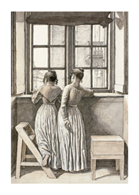 At A Window In The Artist’s Studio By Christoffer Wilhelm Eckersberg-3