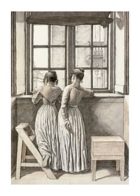La o fereastră în atelierul artistului de Christoffer Wilhelm Eckersberg-1