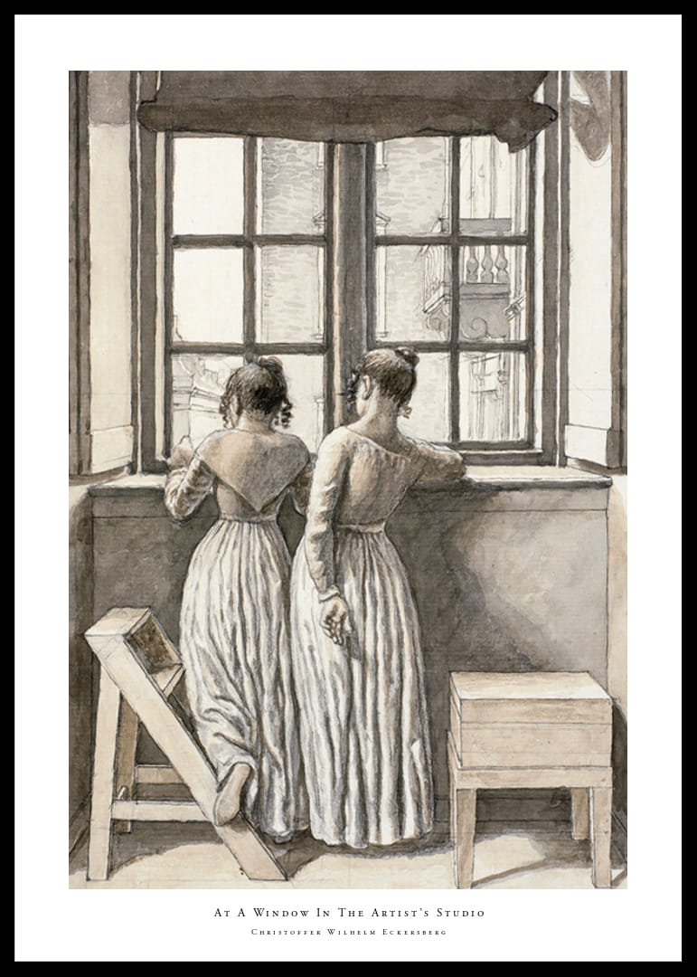 At A Window In The Artist’s Studio By Christoffer Wilhelm Eckersberg-12