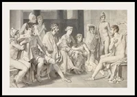 Odysseus at Alcinous's Tells of His Life By Christoffer Wilhelm Eckersberg-4