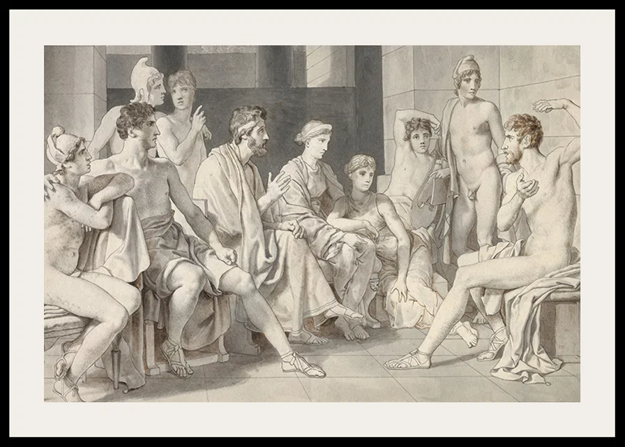 Odysseus at Alcinous's Tells of His Life By Christoffer Wilhelm Eckersberg-12