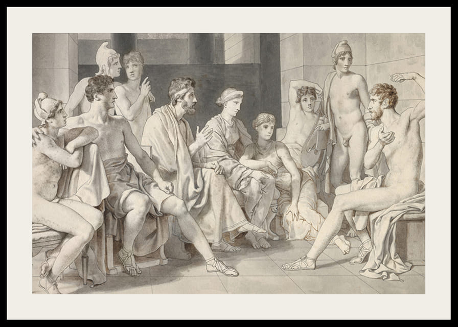 Odysseus met Alkinoos vertelt over zijn leven door Christoffer Wilhelm Eckersberg-12