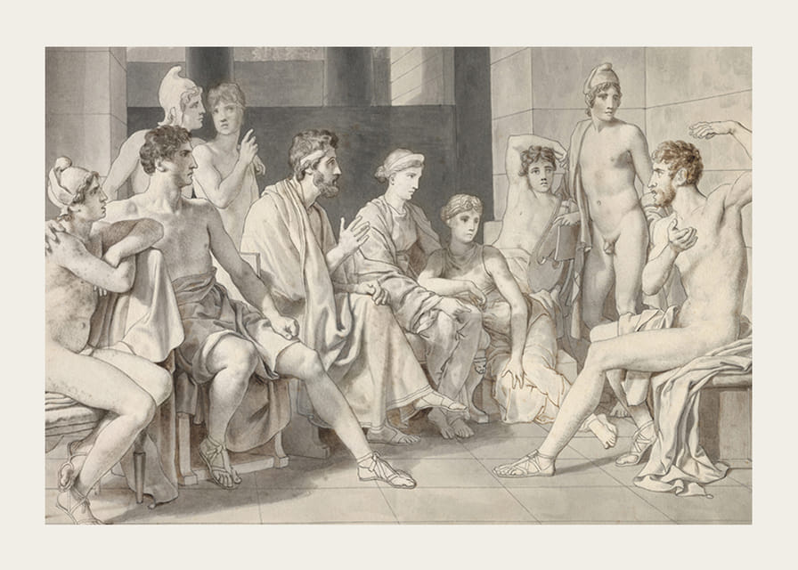 Odysseus met Alkinoos vertelt over zijn leven door Christoffer Wilhelm Eckersberg-12