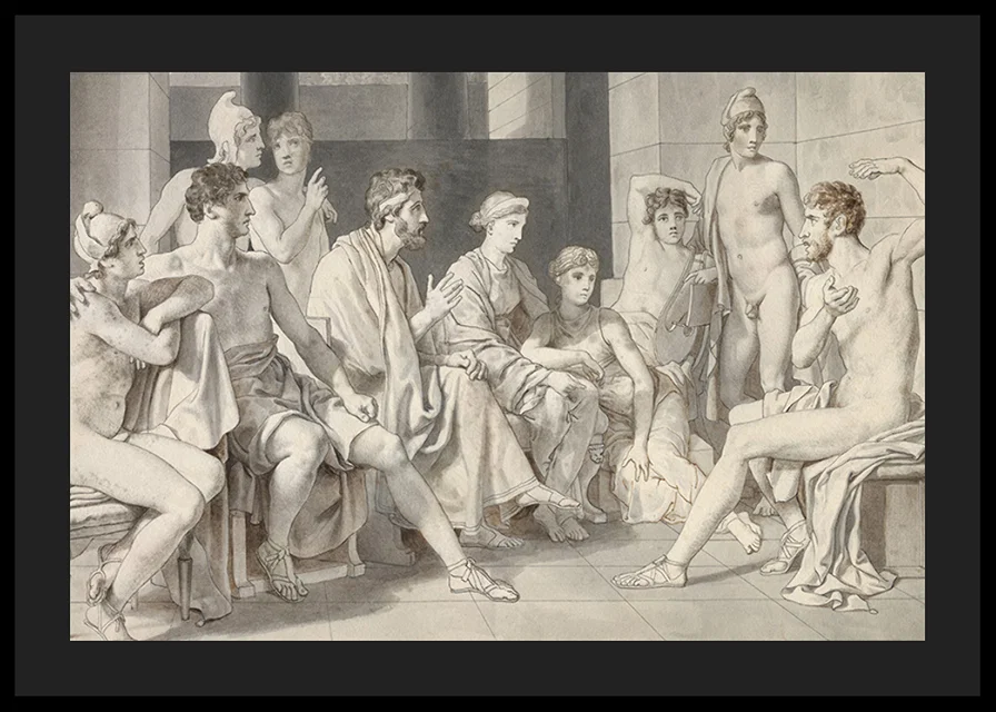 Odysseus at Alcinous's Tells of His Life By Christoffer Wilhelm Eckersberg-12