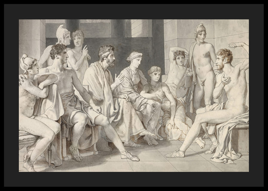 Odysseus met Alkinoos vertelt over zijn leven door Christoffer Wilhelm Eckersberg-12