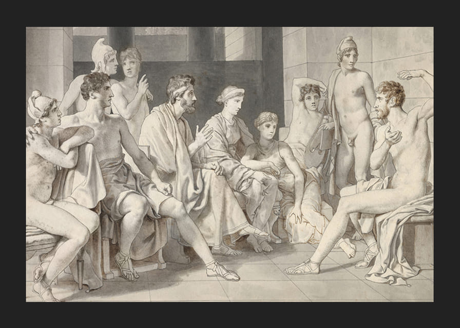 Odysseus met Alkinoos vertelt over zijn leven door Christoffer Wilhelm Eckersberg-12