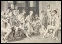 Odysseus at Alcinous's Tells of His Life By Christoffer Wilhelm Eckersberg-8