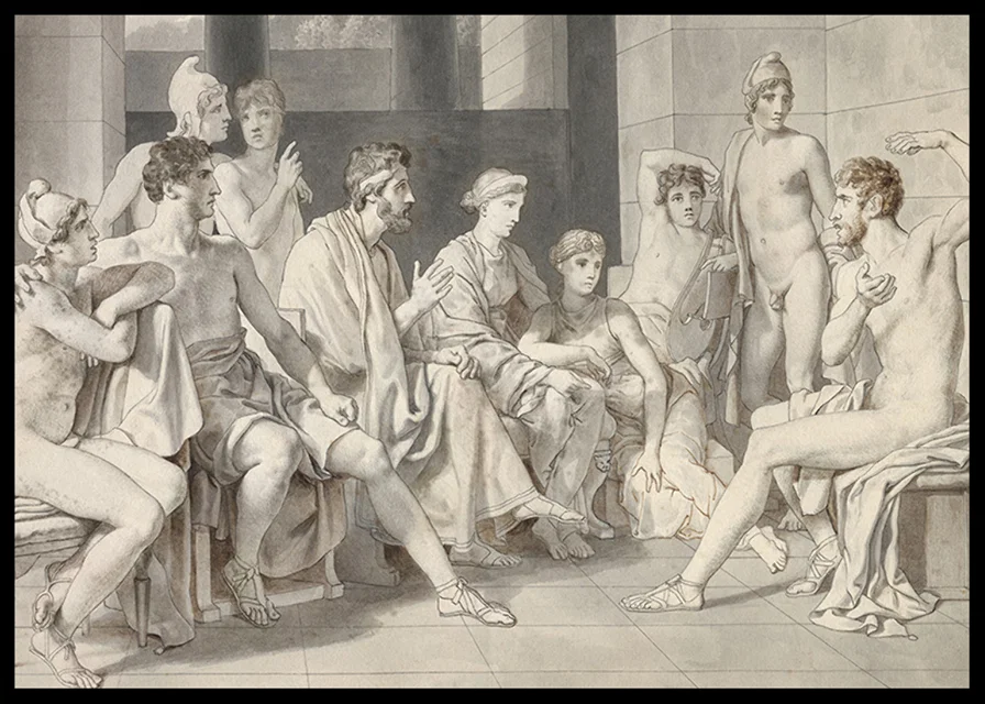 Odysseus at Alcinous's Tells of His Life By Christoffer Wilhelm Eckersberg-12