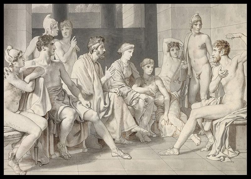 Odyseus s Alkinoom rozpráva o svojom živote Christoffer Wilhelm Eckersberg-12