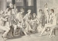 Odysseus at Alcinous's Tells of His Life By Christoffer Wilhelm Eckersberg-9
