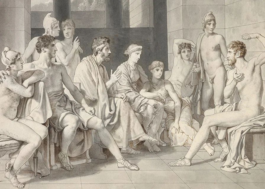 Odysseus at Alcinous's Tells of His Life By Christoffer Wilhelm Eckersberg-12