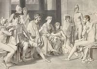 Odyseus s Alkinoom rozpráva o svojom živote Christoffer Wilhelm Eckersberg-3