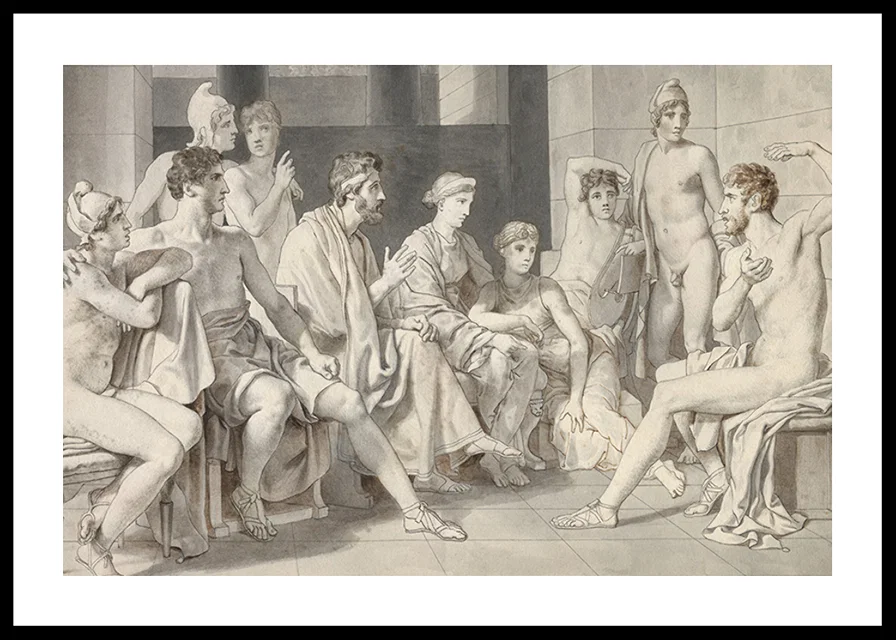 Odysseus at Alcinous's Tells of His Life By Christoffer Wilhelm Eckersberg-12