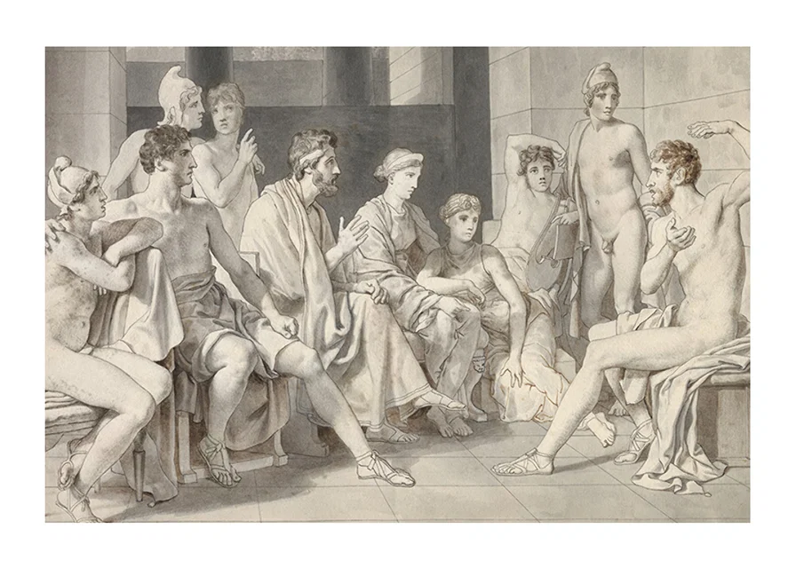 Odysseus at Alcinous's Tells of His Life By Christoffer Wilhelm Eckersberg-12