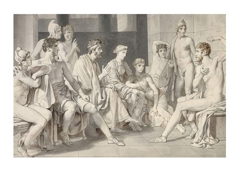 Odyseus s Alkinoom rozpráva o svojom živote Christoffer Wilhelm Eckersberg-12