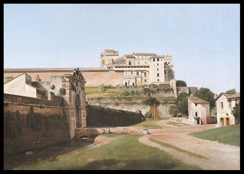 Porta Angelica og en del af Vatikanet af Christoffer Wilhelm Eckersberg-12