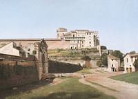 Porta Angelica og en del af Vatikanet af Christoffer Wilhelm Eckersberg-3