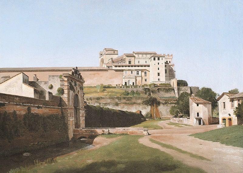 Porta Angelica og en del af Vatikanet af Christoffer Wilhelm Eckersberg-12