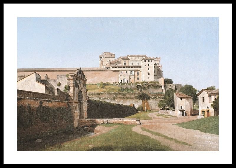 Porta Angelica og en del af Vatikanet af Christoffer Wilhelm Eckersberg-12