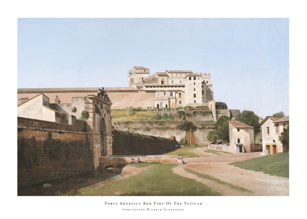 Plakatas Porta Angelica And Part Of The Vatican By Christoffer Wilhelm Eckersberg