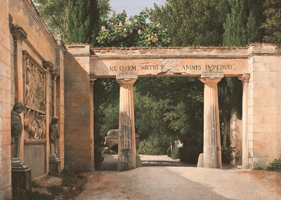 View Of The Garden Of The Villa Borghese In Rome By Christoffer Wilhelm Eckersberg-12