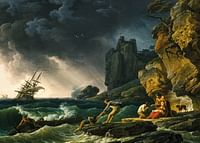 Stormy Seas With Castaways By Claude Joseph Vernet-3