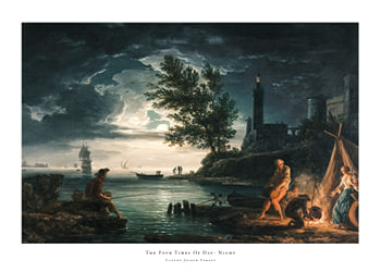 Plakat The Four Times Of Day Night By Claude Joseph Vernet