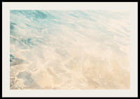 A poster of the sun's reflections on soft ocean waves and light sandy bottom-2