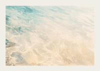 A poster of the sun's reflections on soft ocean waves and light sandy bottom-3