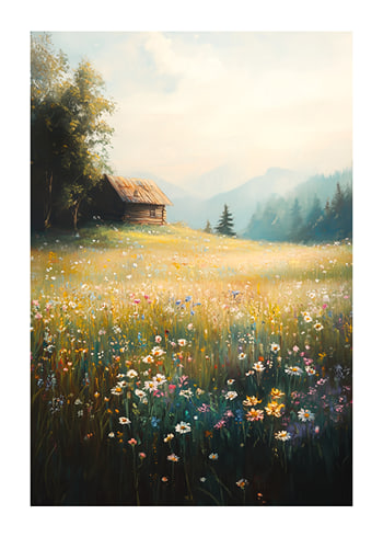 Plakat Cabin In Countryside Bloom