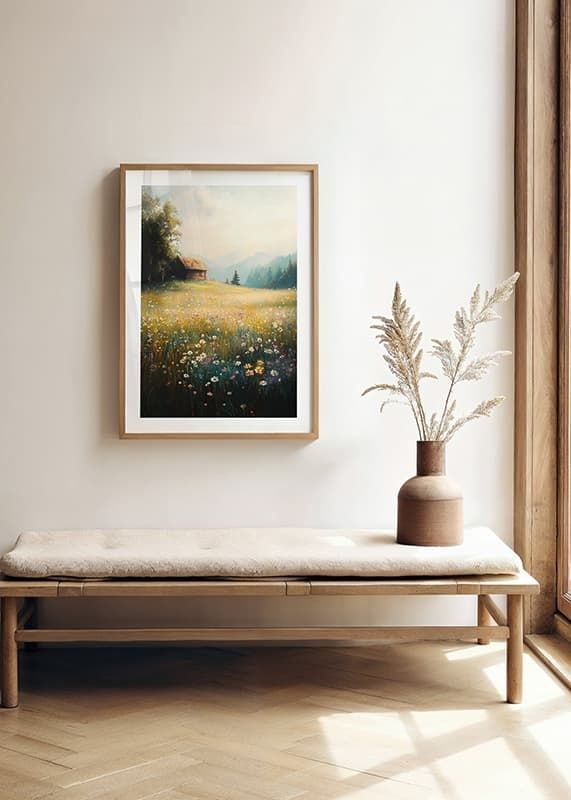 Poster Cabin In Countryside Bloom crossfade