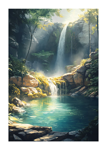 Plakāts Hidden Waterfall