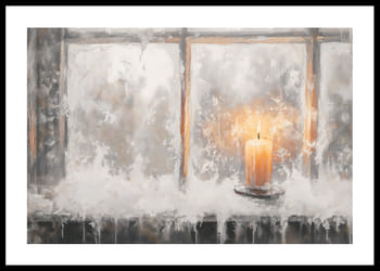 Poster Warm Glow On A Snowy Day