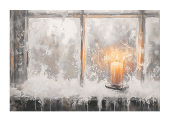 Poster Warm Glow On A Snowy Day