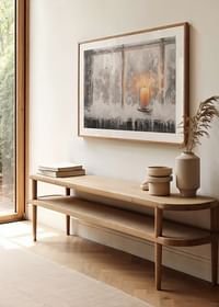 A winter poster with a lone candle illuminating a frosty window.-4