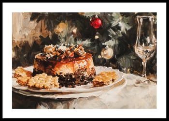 Poster Festive Cake With Holiday Charm