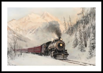 Juliste Winter Express Journey Through The Snow