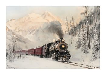 Juliste Winter Express Journey Through The Snow
