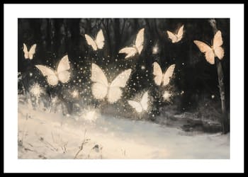 Juliste Mystical Butterflies Winters Dream