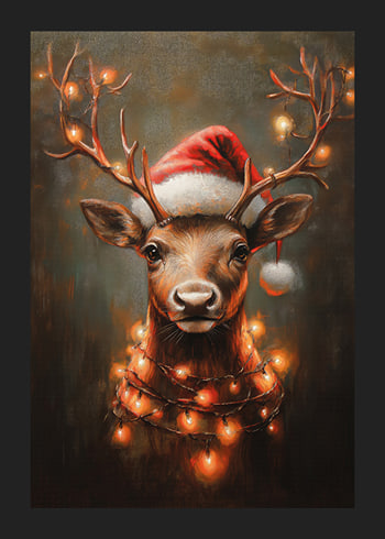 Plakat Holiday Glow Reindeer Charm