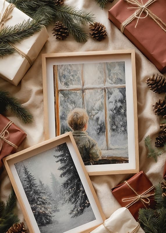 Poster A Cozy Moment Waiting For Snow   crossfade