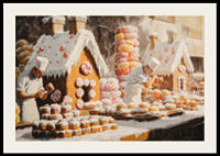  En poster som fångar julens bakglädje med pepparkakshus-2