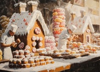  En poster som fångar julens bakglädje med pepparkakshus-7