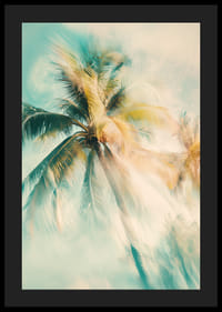  En drömlik poster med svajande palmer i mjuka solkyssta toner-4