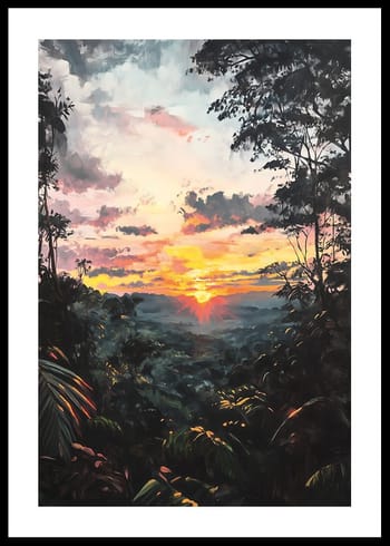 Poster Jungle Sunset Glow